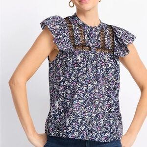 Rails Louella Flutter Sleeve Blouse